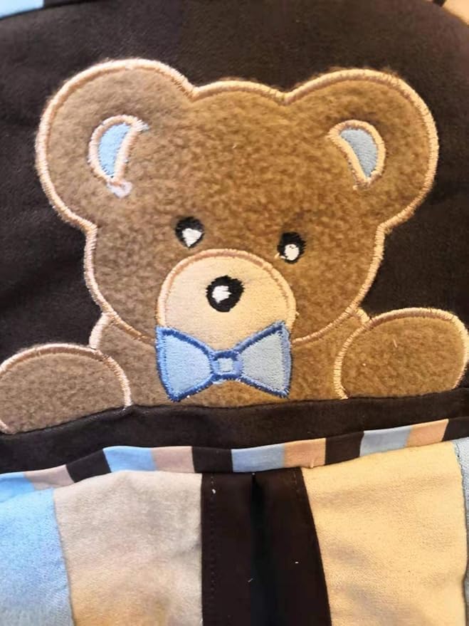 Nursery Crib Diaper Stacker for Baby Boy Little Bear Diaper Organizer Hanging Bag