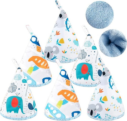 6 Pcs Coral Velvet Peepeeteepe Baby Boy, Strong Water Absorption Pee Peep Teepee for Baby Boy, Reusable Pee Covers for New Parents Gift