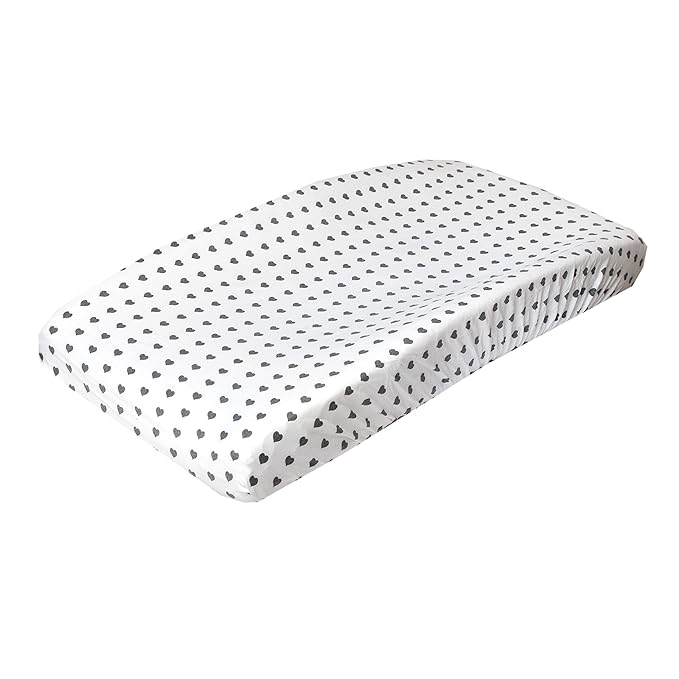 Premium Knit Diaper Changing Pad Cover Smitten by Copper Pearl