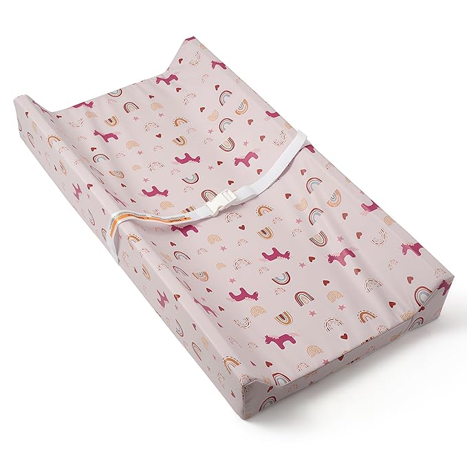 Baby Changing Pad Diaper Changing Pads for Babies Non-Slip Wipeable Changing Mat for Dresser and Table PU Cover with Cute Animal Patterns