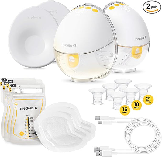 Medela Motion InBra Wearable Breast Pump, Portable Hands-Free Wireless Electric Pump, Highly efficient, Lightweight, Custom fit with Inserts, Rechargeable Battery, Discreet, Quiet, Only 3 Parts