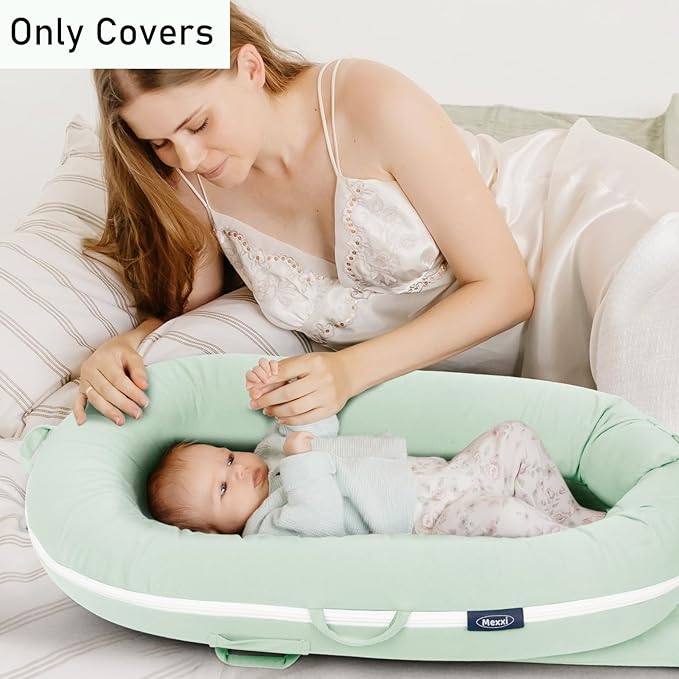 Organic Replacement Cover | Premium Quality Spare Cover 100% Organic Cotton | Hypoallergenic | Fits Dockatot Deluxe + Docks (Pistacho Green)
