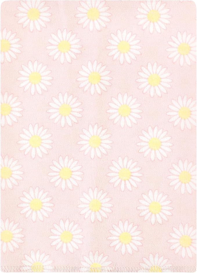 Hudson Baby Unisex Baby Cotton Flannel Burp Cloths Bundle, Lemon Daisy, One Size