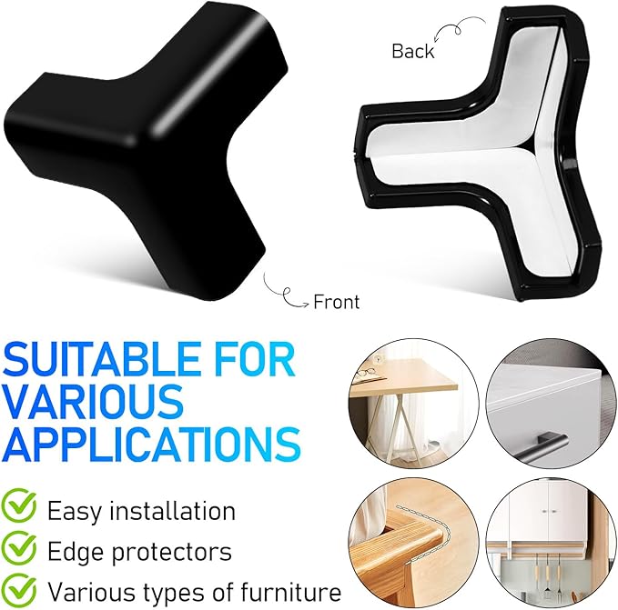 4Pcs Corner Protectors for Baby, Furniture Corner Guards Anti-Collision Thick Corner Edge Protectors Child Proofing Corner for Home Living Room Office Table