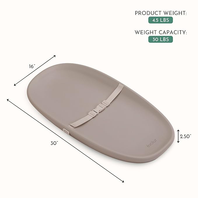 Evolur Eva Baby Changing Pad, Soft, Lightweight and Portable Changing Pad, Fits All Changing Table, Waterproof Firm Padding - Oat