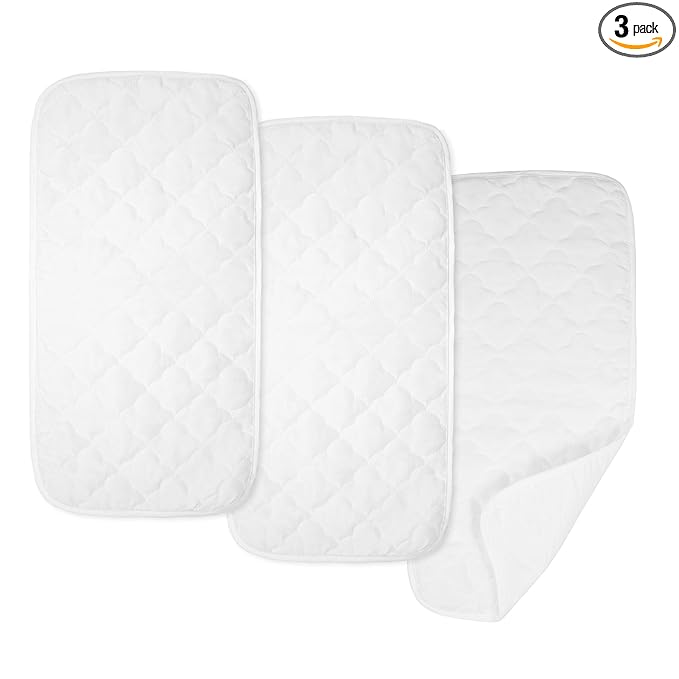 TL Care Ultra Soft Quilted Waterproof Changing Table Pad Liners, 11.5" x 23" 3Count