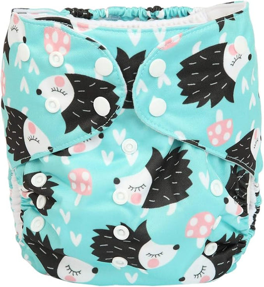2 to 7 Years Old Junior Big Cloth Diaper Pocket Reusable Washable Baby Toddler (Hedgehog)