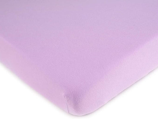 SheetWorld Fitted Baby Bassinet Sheet fits RONBEI Baby Bassinet Beside Sleeper 18 x 31, 100% Cotton Jersey, Hypoallergenic, Butter Soft, Solid Lavender, Made in USA