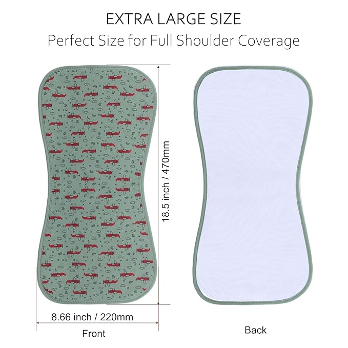 Hakochia Burp Cloths for Baby Boy & Girl Organic Cotton Large Unisex Burp Clothes Extra Absorbent Soft Neutral Burping Rags Spit Up Cloth Sets for Newborns 8 Pack