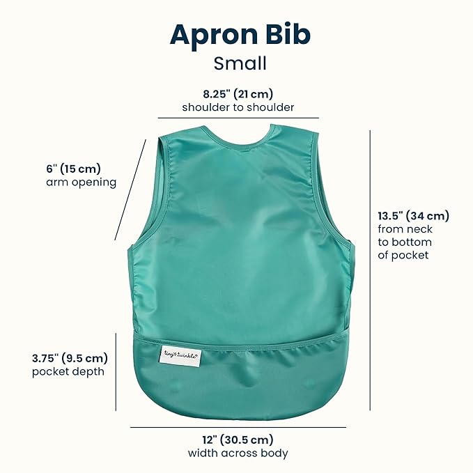 Tiny Twinkle Mess Proof Baby Bibs | 2 Pack Waterproof Toddler Bib for Eating | Baby Apron for Feeding, Machine Washable, Perfect Shower Gift (Rainforest, 6–24M)