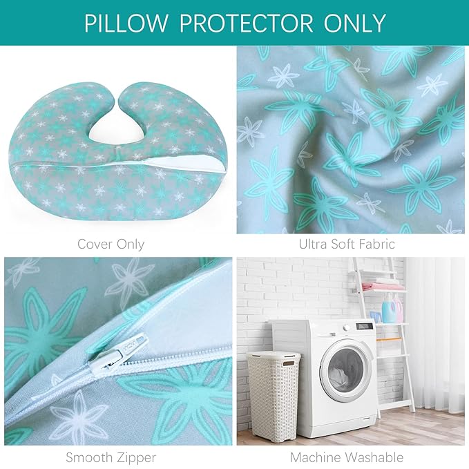 Biloban Nursing Pillow Cover 2 Pack for Breastfeeding Pillow, Ultra Soft and Cozy Nursing Slipcovers, Snug Fits Boppy Pillow, Perfect Choice for Mom