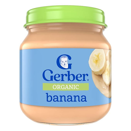 Gerber Stage 1, Organic Banana Jar, Baby Food, Fruit Puree, Non-GMO