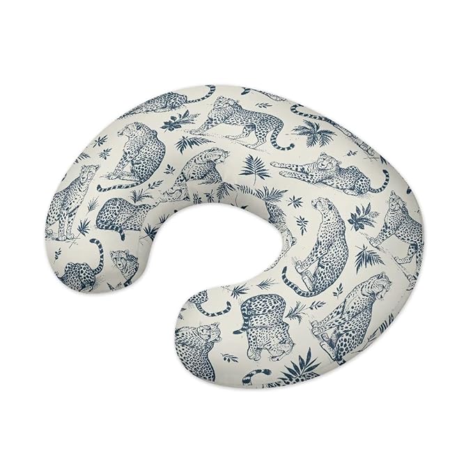 Jeiento Tiger Animal Nursing Pillow Covers Cute Animal Pattern Breastfeeding Pillow Slipcover Soft Comfort Fabric Cover for Baby Girl and Boys,Cover Only for U-Shaped Pillowcase