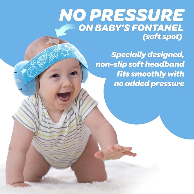 Mack's Baby Muffs | Baby Ear Muffs Noise Protection | High NRR | Noise Cancelling Headphones for Babies & Toddlers