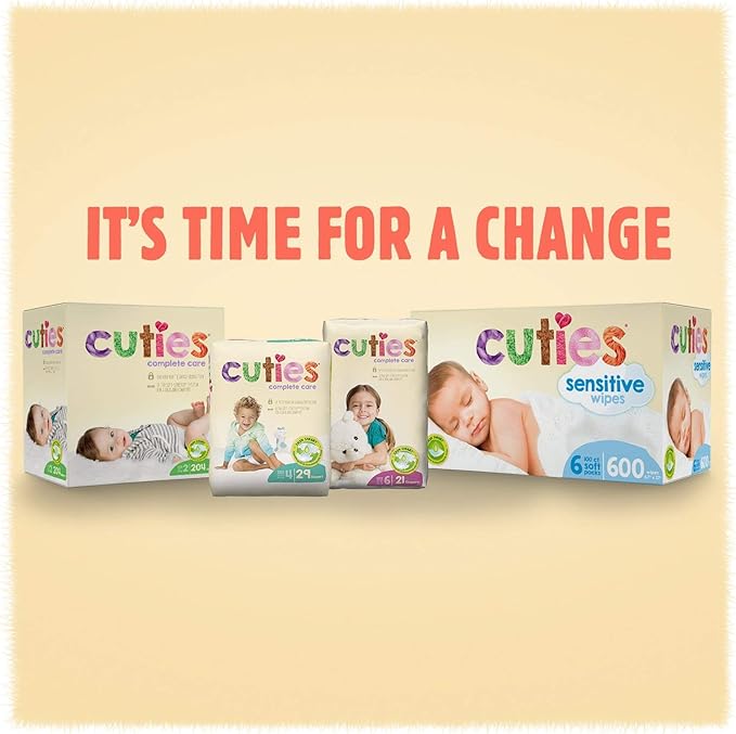 Cuties Complete Care Baby Diapers, Size Newborn, 160 Count