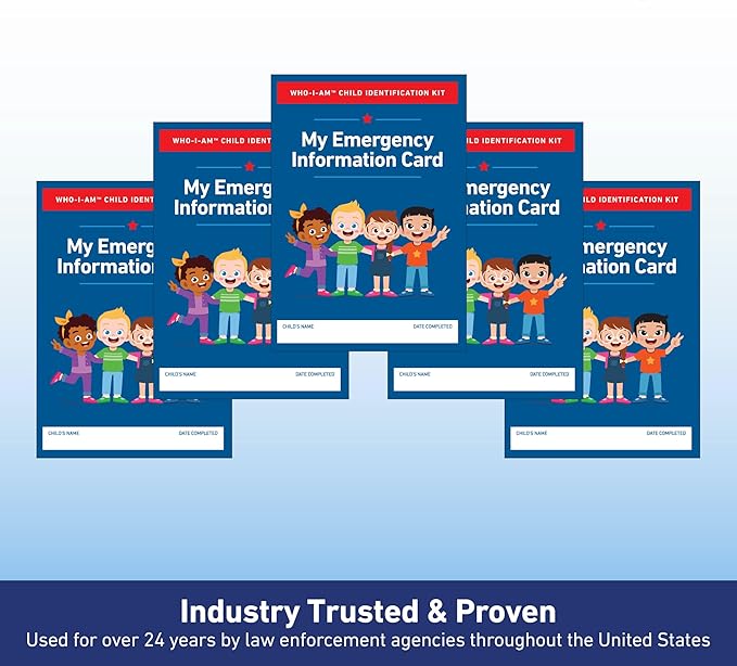 Who-I-Am Child ID Kits with Fingerprint & DNA Samples (5 Pack)