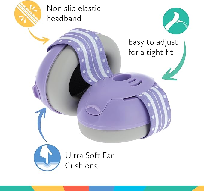 Nuby Soft Sounds Noise-Canceling Earmuffs with Travel Case