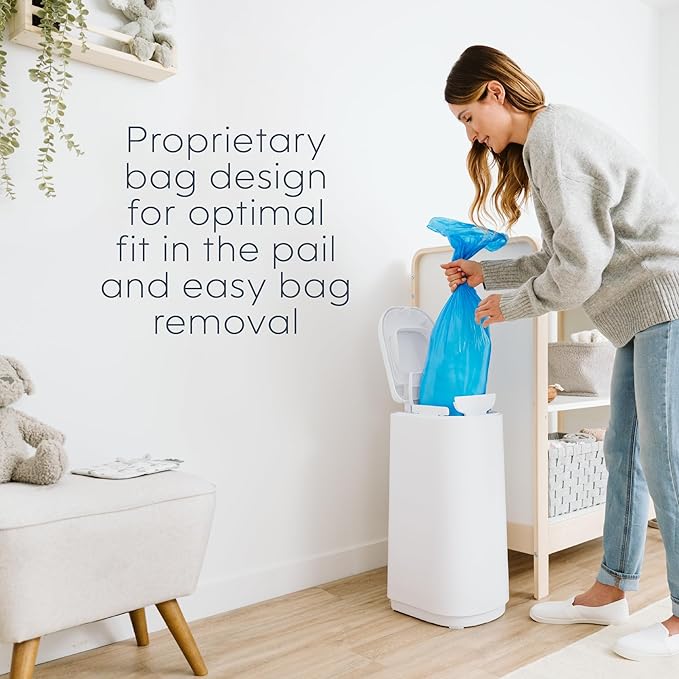Diaper Genie Easy Roll Refill, 18 Bags Per Refill, Holds Up to 846 Newborn Diapers, Odor Control, Diaper Pail Bags, Fits Diaper Genie Signature & Platinum Pails, Packaging may vary (Pack of 2)