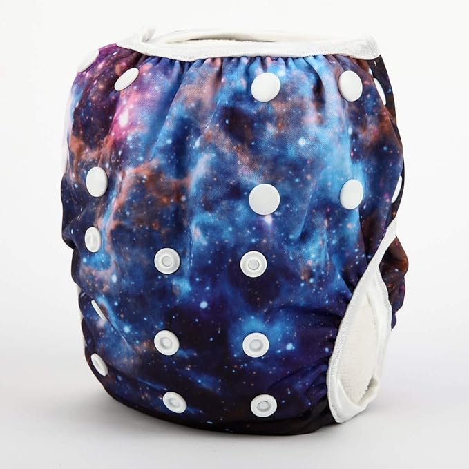 Baby Swim Diaper Nappy Pants Reusable Adjustable 0-2 Years Old Toddler Small (Small, Solar System)