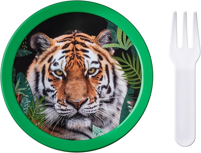 Mepal - Fruitbox Campus - Snack box for kids - Dishwasher and microwave safe - BPA free - 300 ml - Wild Tiger
