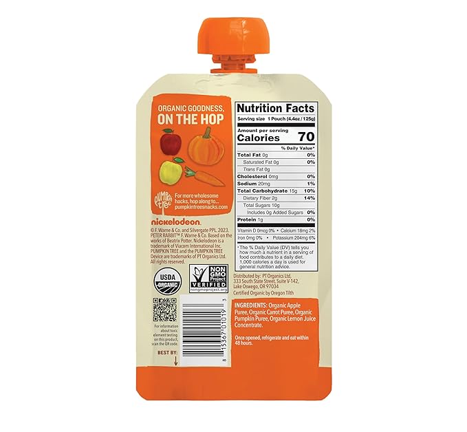 Peter Rabbit Organics Baby Pumpkin Carrot Apple O, 4.40 oz