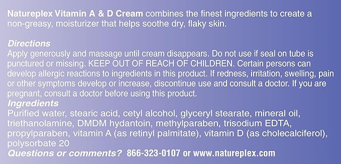 Natureplex A&D Cream 1.5 oz (2 Pack) - For Diaper Rash and Skin Irritation - Made in USA