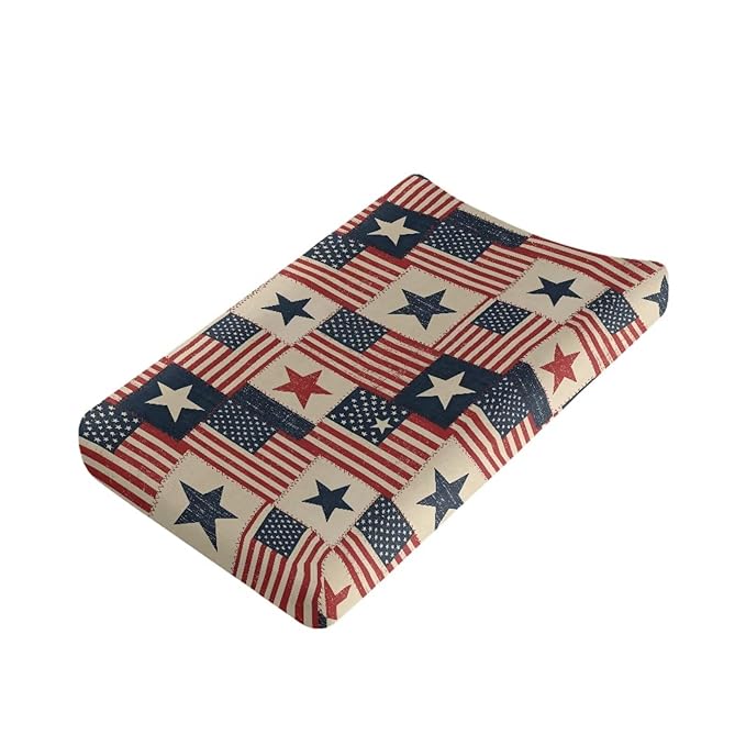250 Year American Anniversary Flag Baby Changing Pad Cover 250 Anniversary USA Diaper Changing Pad Cover American Flag 32''*16'' Baby Girl Nursery Decor