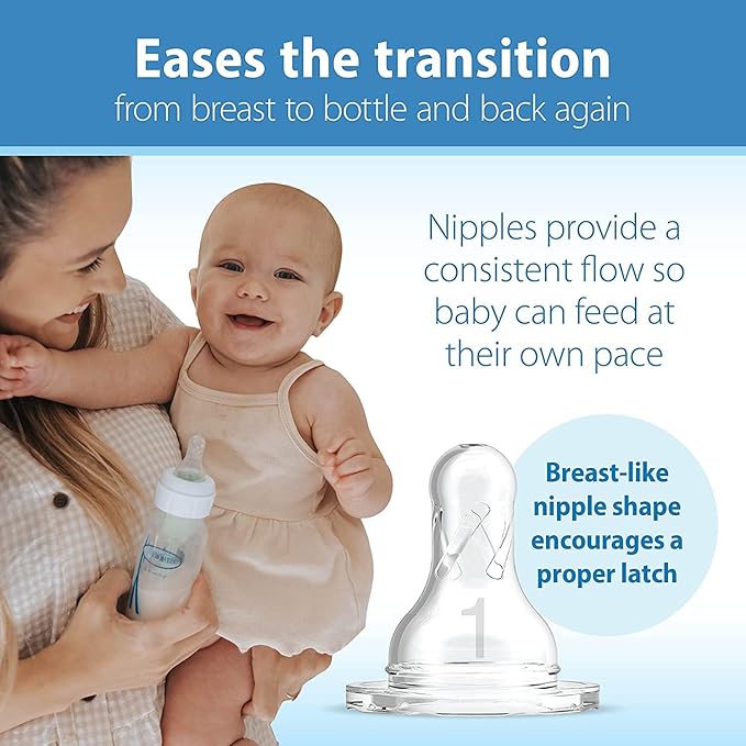 Dr. Brown’s Natural Flow Anti-Colic Options+ Narrow Baby Bottles 4 oz/120 mL, with Level 1 Slow Flow Nipple, 4 Pack, 0m+ and Clean Steam Baby Bottle and Pacifier Sterilizer and Dryer
