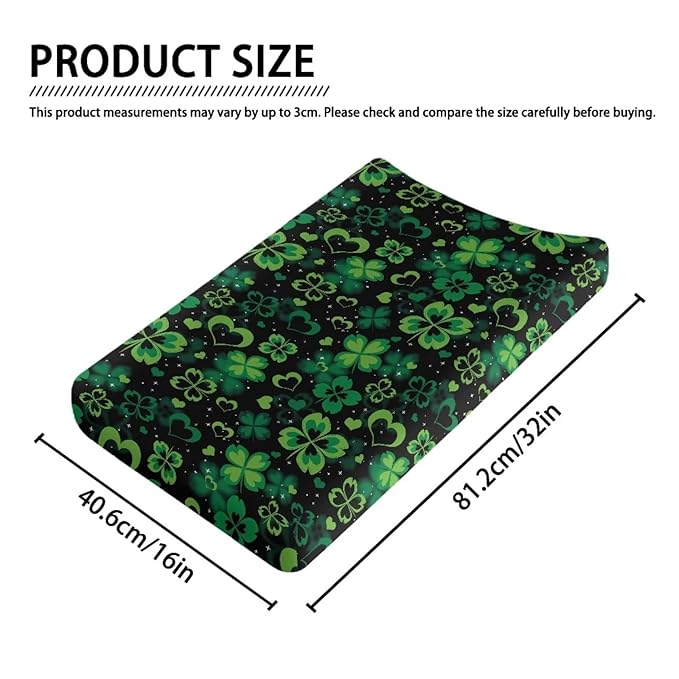 St Patrick's Day Baby Girl Changing Pad Cover Boys Diaper Change Table Sheet Cover Stretchy Changing Table Covers Soft Breathable