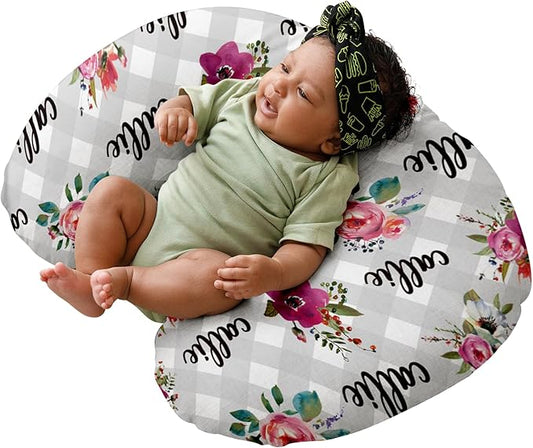 Dyoart Baby Nursing Pillow Cover,Personalized Comfortable Nursing Covers,Breastfeeding Pillow Slipcover for Bottle Feeding,Custom Gifts for Toddler Infant(23"x19"x5.5")(one Size)