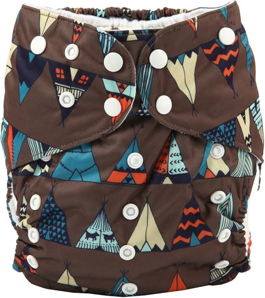 2 to 7 Years Old Junior Big Cloth Diaper,Nappy,Pocket Reusable Washable,Baby Kids Toddler (Teepee)