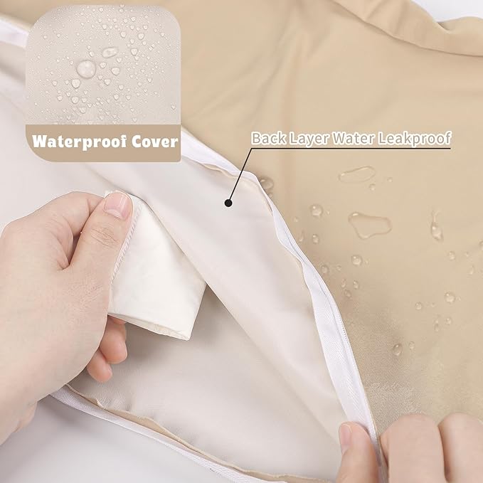 Hooyax Baby Waterproof Nursing Cover, Stretchy Nursing Covers for Breastfeeding, Adorable Infant Feeding Pillow Slipcover for Baby Boy and Girls (Khaki)