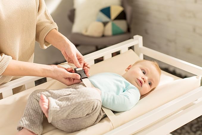 Naturepedic Organic Contoured Changing Pad - Easy to Clean, Lightweight & Portable - Comfort 2-Sided Waterproof Baby Diaper Changing Pad for Dresser or Changing Table - 16" x 31"