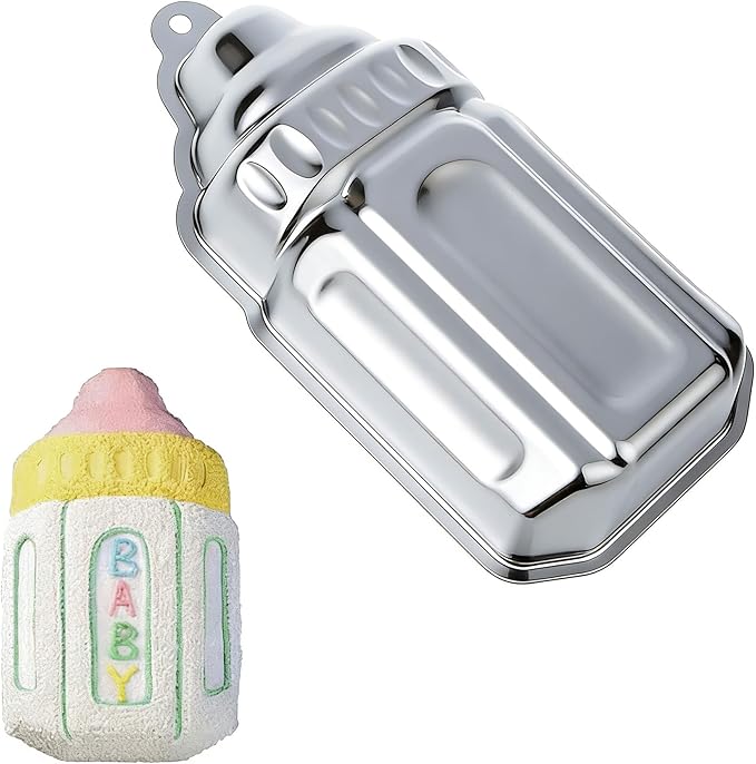 9.5 Inch Feeding Nursing Milk Baby Bottle Shaped Aluminum 3D Baking Mould Cake Mold Tin Birthday Cake Pan - Baby Milk Bottle