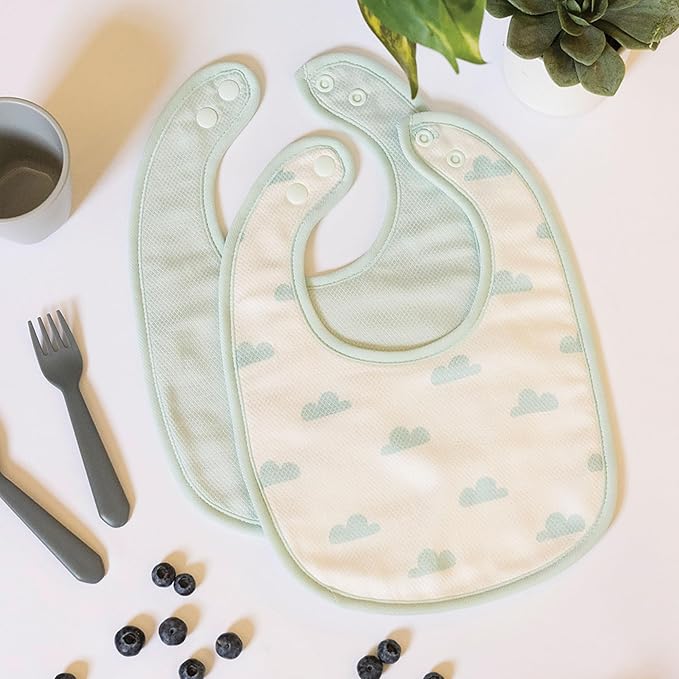 Tiny Twinkle Baby Feeding Bibs - Waterproof and Absorbent Infant Drool and Feeding Baby Bibs