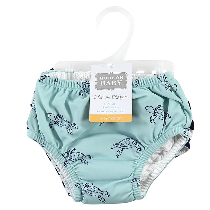Hudson Baby Unisex Baby Swim Diapers, Sea Turtle, 3 Toddler