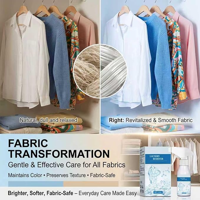 Non-Ionic Laundry Pre-Treatment, 2026 New Clothing Emulsifier, Powerful Remover Clothes Dry-Clean Spray, For Clothes Shoes