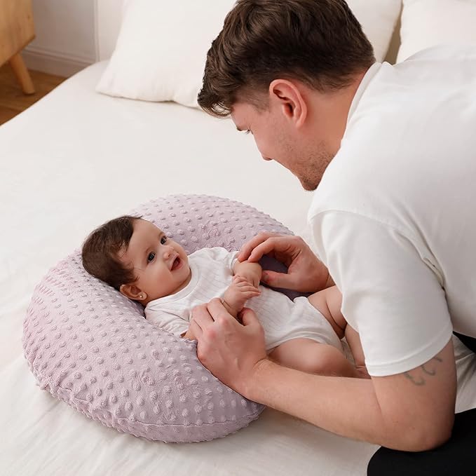 Nursing Pillow Cover, Breastfeeding Pillow Slipcover Snugly Fits for Nursing Pillow for Baby Boys and Girls, Premium Quality Microfiber, Ultra Soft Comfortable (Sepia Rose)