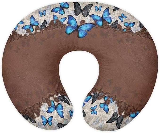 Pillow Covers，Pillowcase for Nursing Pillow and Positioner for Breastfeeding and Bottle Feeding，Propping Baby，Fits The Original Support for Breastfeeding Chocolate Butterfly