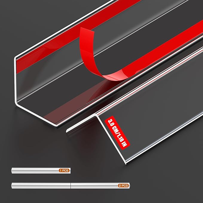 Clear Self-Adhesive Wall Corner Protectors-2 PCS of Corner Guards & Edge Protector for Baby, Furniture, Door, Tables, Cover Sharp Furniture, Easy to Install (3x40.6cm/1.18x16in)