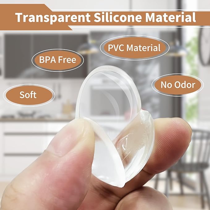 Silicone Corner Protector, Table Protectors for Baby, Clear Furniture Corner Guards & Edge Safety Bumpers Cushion to Cover Sharp Furniture & Table Edges (24 Count (Pack of 1))