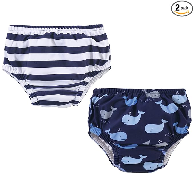 Hudson Baby Unisex Baby Swim Diapers, Whales, 4 Toddler