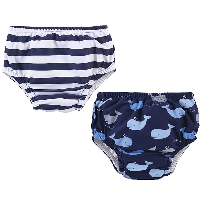 Hudson Baby Unisex Baby Swim Diapers, Whales, 0-6 Months