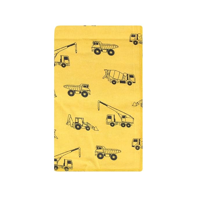 Hudson Baby Unisex Baby Cotton Flannel Burp Cloths, Construction, One Size