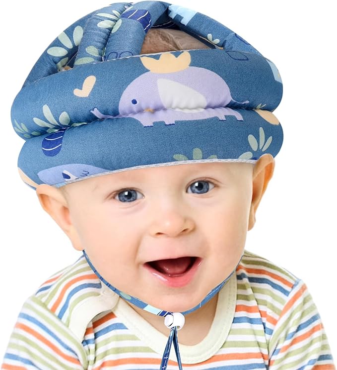 Accmor Baby Helmet for Crawling Walking, Cute Toddler Head Protector Adjustable No Bumps and Soft Cushion, Breathable Infant Safety Cap for Boys Girls Learning to Walk