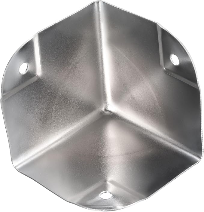 uxcell Metal Box Corner Protectors Box Edge Guard Protector 50 x 50 x 50mm Silver Tone 12pcs for Table Corners and Desk Corners