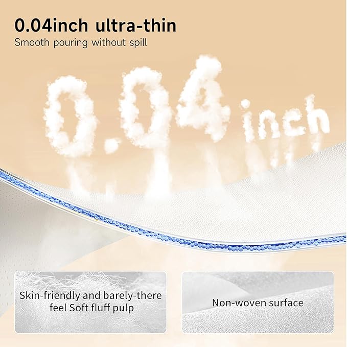 Snow Bear Ultra-Thin Disposable Nursing Pads, 100 Count Super Absorbent and Breathable Breast Pads for Breastfeeding Moms, Stay Dry & Comfortable, Leakproof Protection