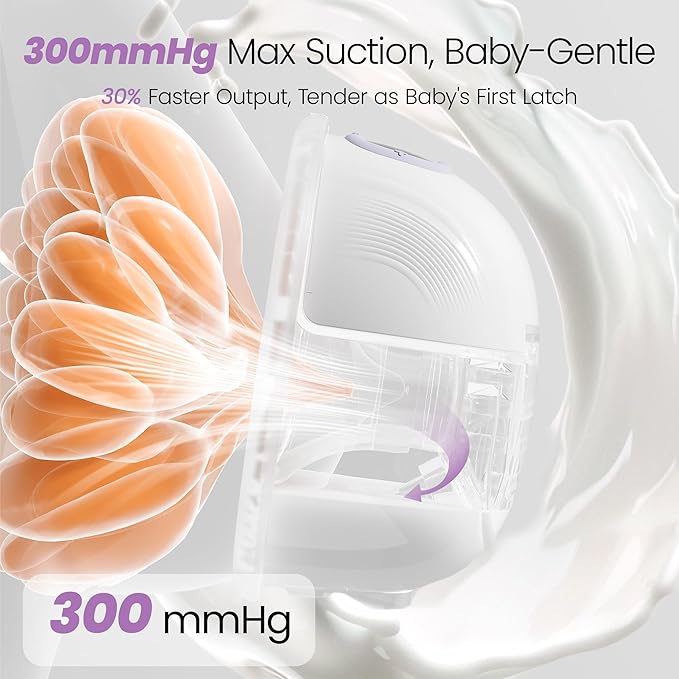 Breast Pump Hands Free, Wearable Breastfeeding Pump with 4 Modes & 9 Levels, Portable Electric Breast Pump, Strong Suction, Discreet & Smart Display, 19/21/24mm Insert/Flange, 2 Pack