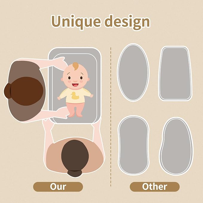 Wipeable Waterproof Baby Changing Pad, Large PU Diaper Pad for Changing Table and Dresser, Easy-Clean with Adjustable Buckle, No-Slip Bottom (Beige)