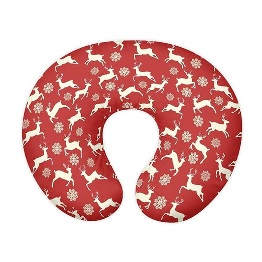 Nursing Pillow Cover for Breastfeeding Pillow, Christmas Deer Nursing Pillow Slipcovers, Snug Fits Pillow, Perfect Newborn Choice for Mom or Baby Quick Dry